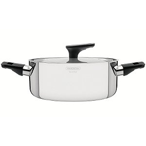 Caçarola Rasa Grano Aço Inox  Baquelite 24cm 4,7L Tramontina