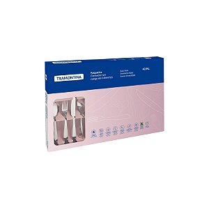 Faqueiro em Aço Inox Laguna com Facas Churrasco 42 Peças Tramontina