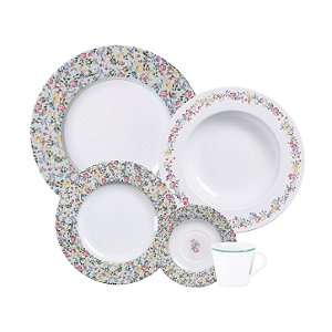 Aparelho de Jantar em Porcelana Decorada Dalina 20 Peças Tramontina