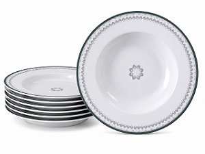 Jogo de Pratos Fundo Zenith 12 peças em Porcelana 23cm Tramontina