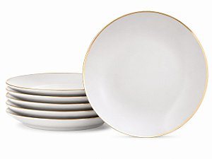 Jogo de Pratos Sobremesa Anna 12 peças em Porcelana 21 cm Tramontina