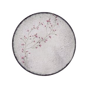 Jogo de Pratos Raso Floralis 12 peças em Porcelana 25cm Tramontina