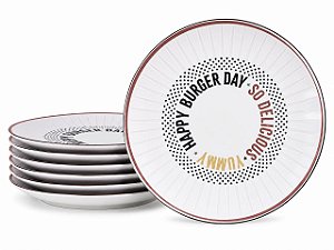 Jogo de Pratos Raso Chicago 12 peças em Porcelana 25cm Tramontina