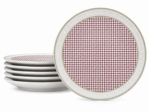Jogo de Pratos Raso Positano 12 peças em Porcelana 25cm Tramontina