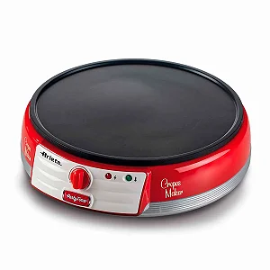Máquina de Crepe Ariete 202 Party Time Retrô 1000W Vermelha - 220V