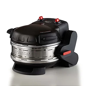 Forno de Pizza Elétrico Duplo Ariete 927 com Pedra Refratária 400ºC Preto - 220v