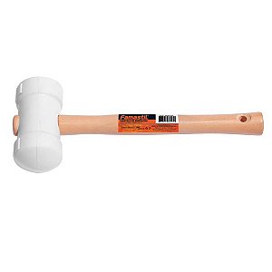 MARTELO BORRACHA 60MM BRANCO C/MADEIRA