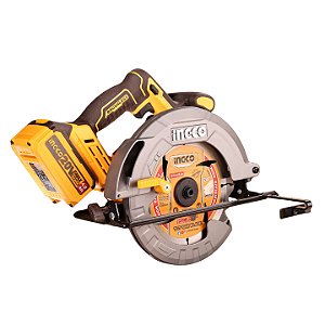 SERRA CIRCULAR BRUSHLESS INGCO 7 1/4" À BATERIA 20V LINHA P20S COM UMA BATERIA 4.0AH