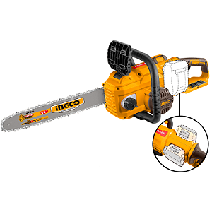 MOTOSSERRA BRUSHLESS INGCO 16" À BATERIA 40V (20+20) LINHA P20S COM 2 BATERIAS E CARREGADOR