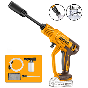 LAVADORA INGCO À BATERIA ÍON-LÍTIO 20V LINHA P20S COM 1 BATERIA 2.0AH E CARREGADOR