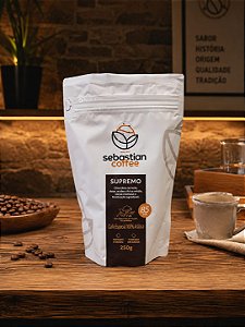Café 250g GRÃOS -SUPREMO Notas de Chocolate ao leite