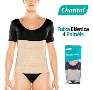Cinta Faixa Elástica Abdominal 4 Painéis Gomos Pós Cirurgia
