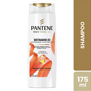 Shampoo Pantene Pro-V Miracles Biotinamina B3 Antiqueda e Nutrição 175ml