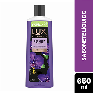 Sabonete Líquido Lux Botanicals Orquídea Negra 650ml Tamanho Família