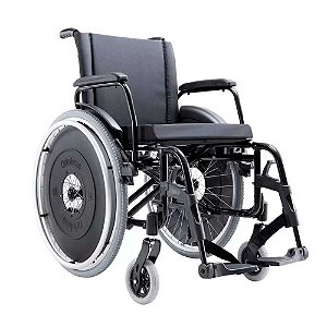 Cadeira de rodas avd alumínio 44 cm preta - ortobras