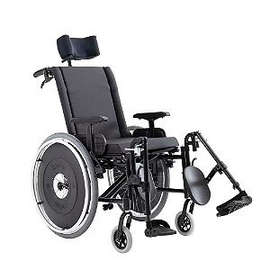 Cadeira de rodas avd alumínio reclinável preta 44 cm - Ortobras