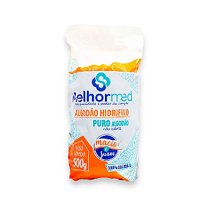 Algodão Hidrófilo 500g em Rolo Não Estéril Melhor Med Minasrey - Cirúrgica Gervásio