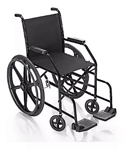 CADEIRA DE RODAS PNEUS MACIÇOS COR PRETO