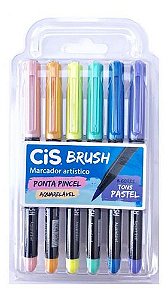 Kit Brush Pen Pastel Aquarelável Cis - Papelaria Fabricatto - Fabricatto