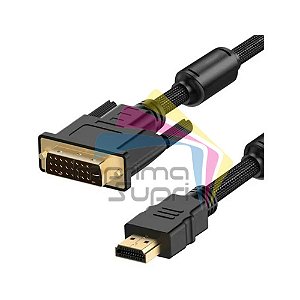 Cabo Adaptador HDMI x DVI Macho - 2 Metros