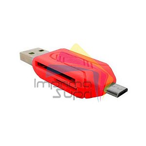 Leitor De Cartão USB + OTG Micro USB (V8)