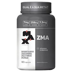ZMA 90 Caps - Max Titanium7,0mg Zinco por porção
