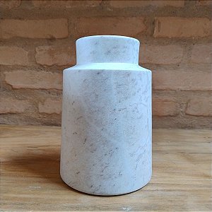 Vaso Em Pedra Sabão Modelo Reto Natural (22,5 x 14,5 cm)