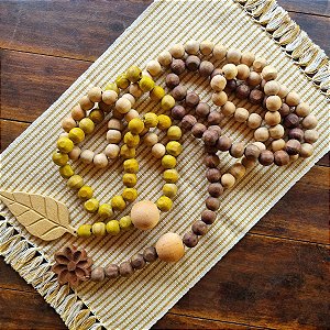 Colar Decorativo De Mesa Em Madeira G