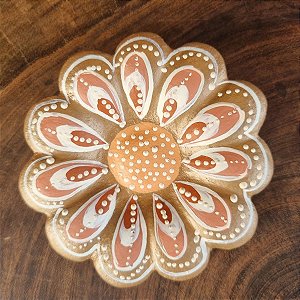 Flor Adorno de Parede Em Cerâmica P