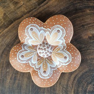 Flor Adorno de Parede em Cerâmica P