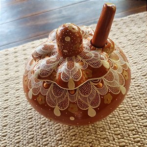 Farinheira/Açucareiro em Cerâmica Decorada - G