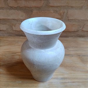 Vaso Modelo Bojudo Em Pedra Sabão (19,5 x 14 cm)