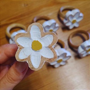 Argolas de Madeira para Guardanapos de Tecido - Kit 6