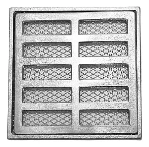 GRELHA C/ SUPORTE RETA ESCOVADA 30X30CM C/ TELA