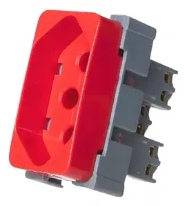 TOMADA 2P+T 20A-250V VERMELHO RENOVA