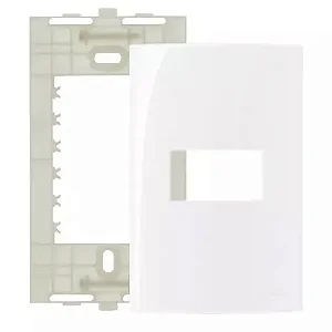 CONJUNTO PLACA 4X2 1 POSTO HORIZONTAL BR C/SUP SLEEK