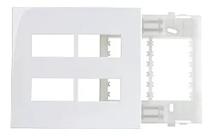 CONJUNTO PLACA 4X4 4 POSTOS HORIZONTAL BR C/SUP SLEEK
