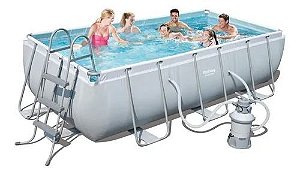 Piscina Estruturada 6.478L Frame Pool 4,04m x 2,01m x 1,00m + Filtro 2006 L/h  + Escada Bestway