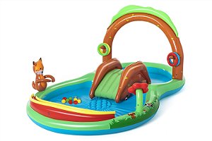 Play Center Aquático piscina 214L e 111L Amigos da Floresta 2,95m x 1,99m x 1,30m Bestway 53093