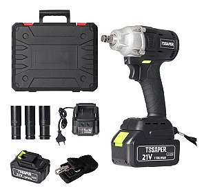 Chave De Impacto 21v 1/2 motor Brushless 280 N.m A Bateria Tssaper TSCHI-21V