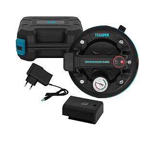 Ventosa Profissional a Bateria com Manômetro Sucção até 200kg Tssaper TSVENS5