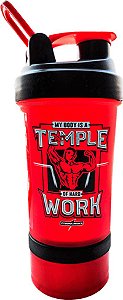 Coqueteleira Red Cápsula "My Body is a Temple" (570ml) IntegralMedica