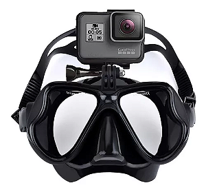 Máscara Profissional De Mergulho - Com Suporte (go Pro)