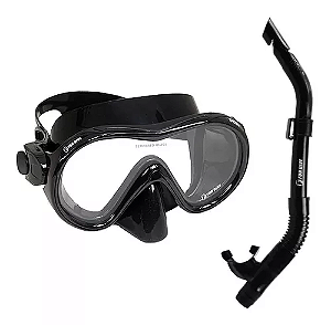 Kit Mergulho Máscara Silicone Fox Snorkel Com Válvula Sk-09