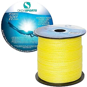 (ROLO COMPLETO 70M ) Linha Dyneema SOFT 2,0mm (100% UHMWPE) Onda Sports (Amarela)