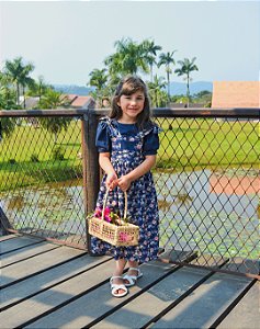 Vestido Camponesa Azul floral