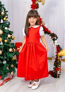 Vestido Vermelho Bordado