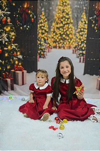 Vestido marsala de pregas