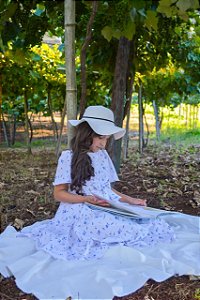 Vestido branco floral