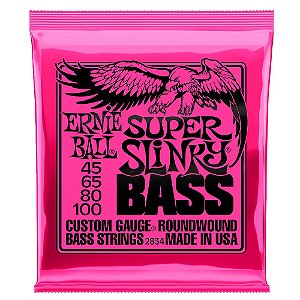 Encordoamento Ernie Ball Baixo  045-100 Super Slinky Niquel P02834